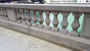 Figure 1: Urban balustrade along public promenade. Images courtesy Wiss, Janney, Elstner Associates, Inc.