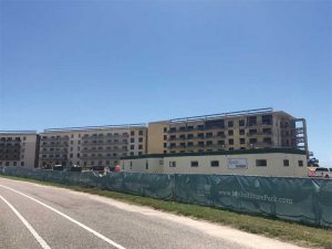 The Gulf State Park Lodge in Baldwin County, Alabama, under construction.