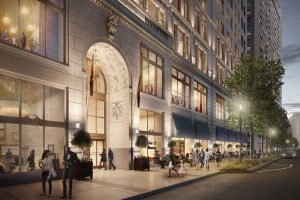 Architecture firm ODA will create a mix of residential, hospitality, retail, and office space for the historic Book Tower in Detroit, Michigan. Image courtesy Bedrock