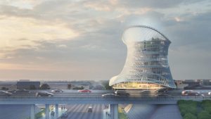 The concept from Coldefy with RDAI | HHCP has been selected as the winning design for the National Pulse Memorial & Museum in Orlando, Florida. Image courtesy Coldefy & Associés with RDAI/onePULSE Foundation