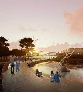 Weiss/Manfredi selected to lead master plan of La Brea Tar Pits in Los Angeles. Rendering courtesy Weiss/Manfredi