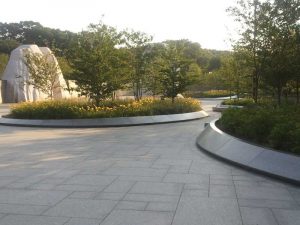 Constructed with 4645-m2 (50,000-sf) of granite, the Martin Luther King, Jr. National Memorial in Washington, D.C., is capable of withstanding the elements of weather and constant human interaction. Photos courtesy Coldspring