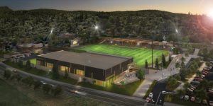 The new Civic Park in Eugene, Oregon, will offer intimate and contained environment to facilitate sporting events and community happenings. Rendering courtesy Skylab