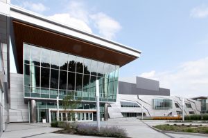 Aluminum composite material (ACM) was installed on the walls of the Charleston Coliseum and Convention Center in Charleston, West Virginia, to transform the space into a state-of-the-art facility. Photo courtesy Alucoil North America