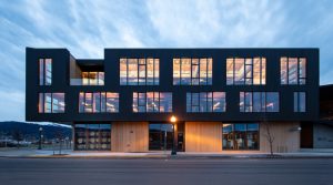 Skylab Architecture designs Outpost in Hood River, Oregon, as a hybrid structure merging recreation, retail, and work environments. Photo courtesy Stephen Miller
