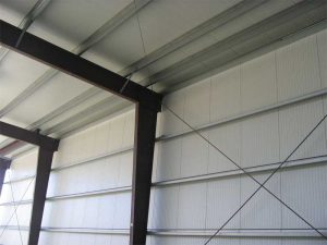 Insulated metal panels (IMPs) combine continuous insulation, air/water barrier (A/WB), and an exterior skin into one assembly. Photo courtesy All Weather Insulated Panels