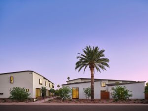 Designed by Studio Ma, The Hollyhock, a new townhome complex in Phoenix, Arizona, offers denser and more sustainable housing units. Photo courtesy Roehner + Ryan
