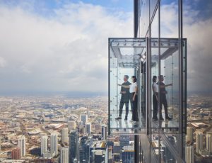 Skidmore, Owings & Merrill (SOM) has completed the transformation of Chicago’s Skydeck at Willis Tower. Photo © Dave Burk. Photo courtesy SOM