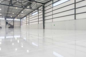 Thin-film floor systems can help achieve the desired aesthetics. They can also be customized for skid and/or chemical resistance.