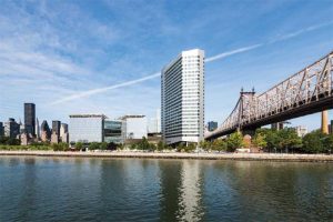 The House at Cornell Tech on Roosevelt Island, New York City, features a dynamic coating custom-formulated to shift from silver to a gold or champagne color, depending on the angle of view and light. Photo courtesy PPG. Photo © Jonathan Morefield