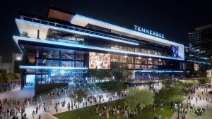 Exterior rendering of Tennessee Titans’ new stadium.