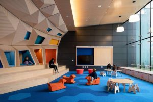 The children’s area in the library.